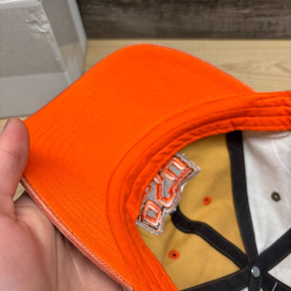 Oklahoma State Cowboys Hat Snap Back Orange Camo Realtree Top Of The World NWT - Picture 9 of 11